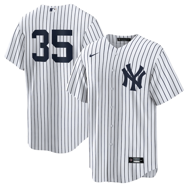 Men's White New York Yankees #35 Cody Bellinger 2024 Cool Base Stitched Baseball Jersey
